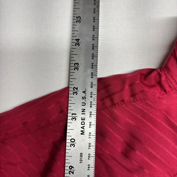 Wrangler Mens Red Tonal Stripe Western Snap Shirt 2XLT 1075740WN Long Sleeve - Picture 7 of 9